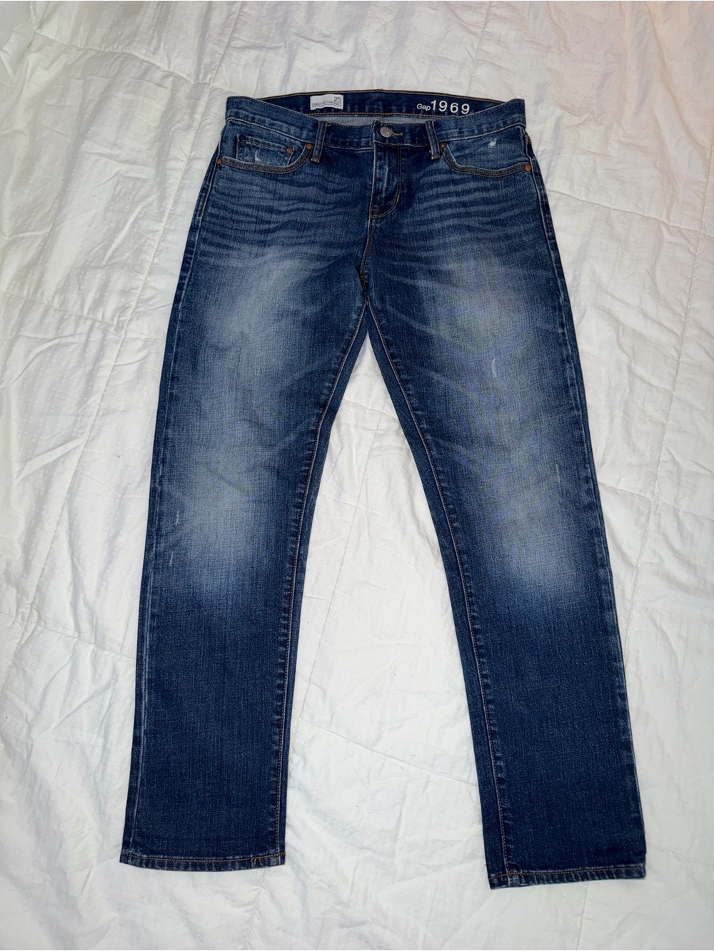 GAP Men's Faded Indigo Slim Straight Jeans